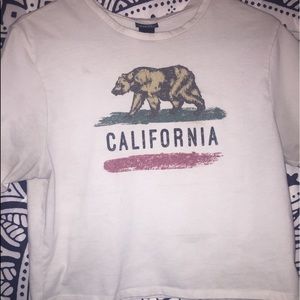 Cream “California” crop top